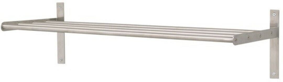 Mensola Inox Porta Asciugamano 79X27X20 Cm Set 3 Pezzi- Masidef