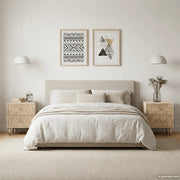 Comodini 2pz 40x33x46 cm in Legno Massello di Mango 358247