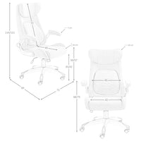 Sedia girevole da ufficio in tessuto grigio