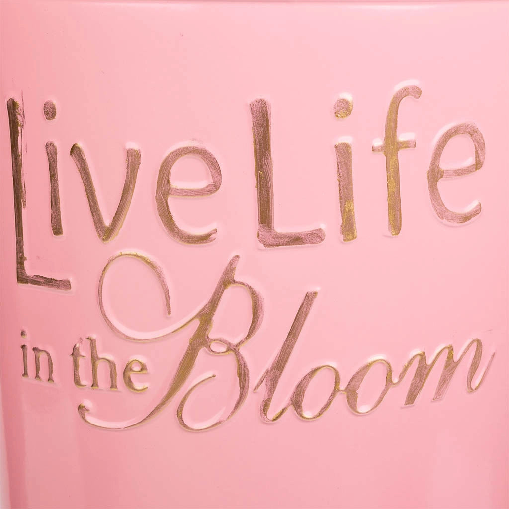Vaso in metallo rosa 24xd19x30/32,5hb:13