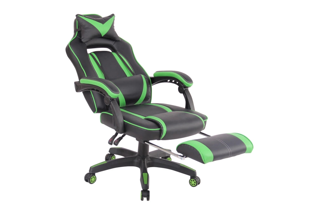 Sedia Gaming Heat In Similpelle Nero/verde