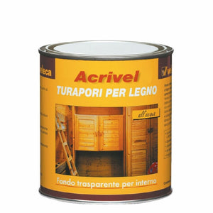 Fondo Turapori Trasparente A Base Acqua Acrivel Veleca 250 Ml - Veleca