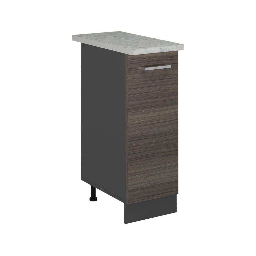 Armadio cucina dispensa alto R-Line Grigio nobile/Antracite 30 cm PL Marmo Vicco