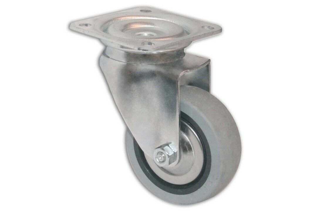 Ruota Piroettante In Gomma Piastra 60X60 Gir Diametro 80 - Masidef