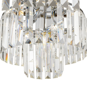 Lampada pendente Neoclassic in Metallo e Vetro Revero Cromo