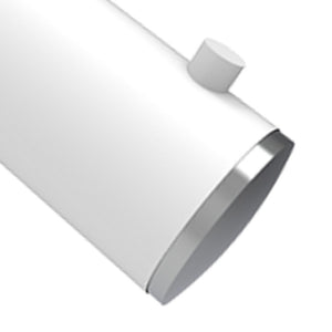 Appendiabiti singolo bianco opaco e cromato - Serie Mia