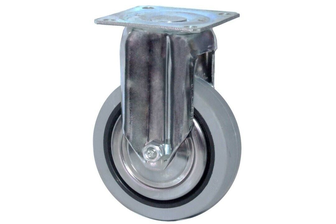 Ruota Piroettante In Gomma Piastra 60X60 Fiss Diametro 6 0 - Masidef