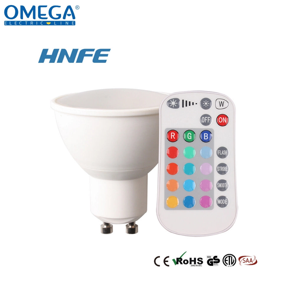 FARETTO LED GU10, RGB + Bianco INCLUSO TELECOMANDO