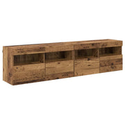 Mobiletti TV da Parete 2 pz | Armadietto TV | Mobile Porta TV Legno vecchio 80 x 30 x 40 cm