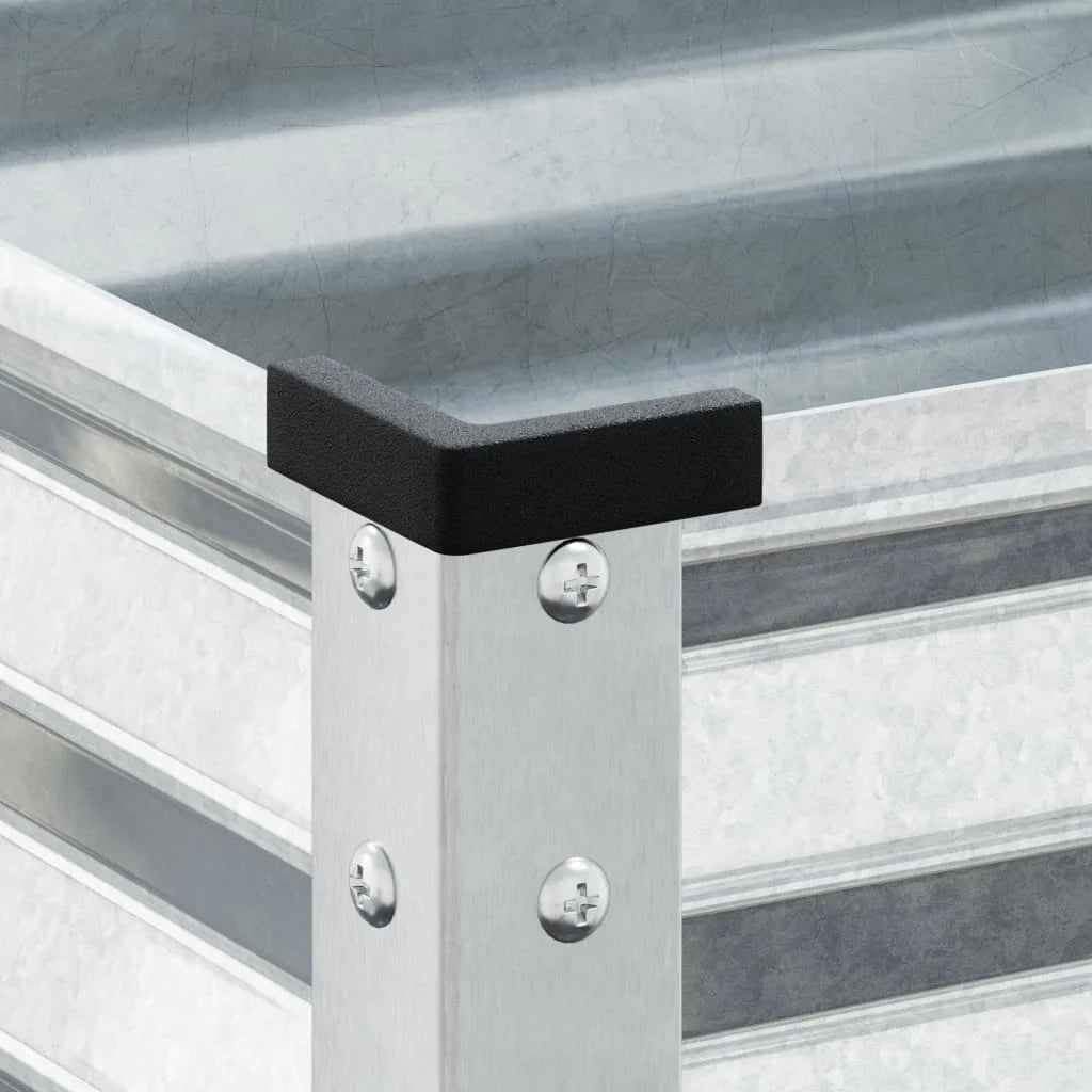 Fioriera rialzata per piante fiori terrazza giardino 100 x 41 x 90 cm acciaio inox argento 02_0037275