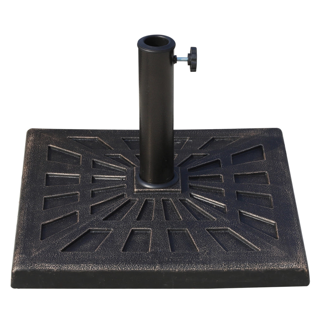 Base per ombrellone 15 kg quadrata in metallo ¨C zephmum ¨C bronzo, per diametro 38mm