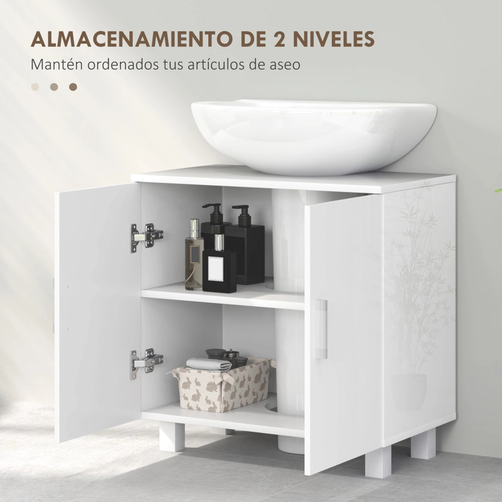 Mobile Sottolavabo con 2 Ante e 2 Ripiani ¨C Xylo ¨C Bianco 60x35x60 cm