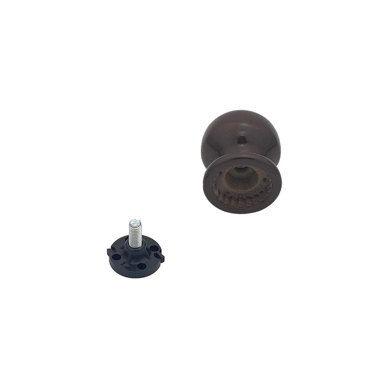 Pomolo fisso per porta SAGUATTI 869/50UB in alluminio marrone lucido