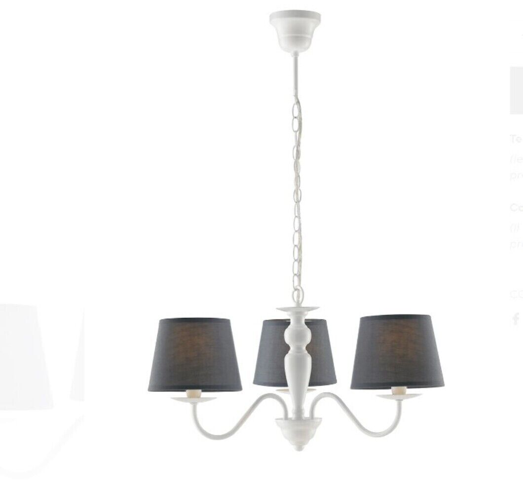 Lampadario Favola Bianco 3Xe14 56X30Cm - Fan Europe