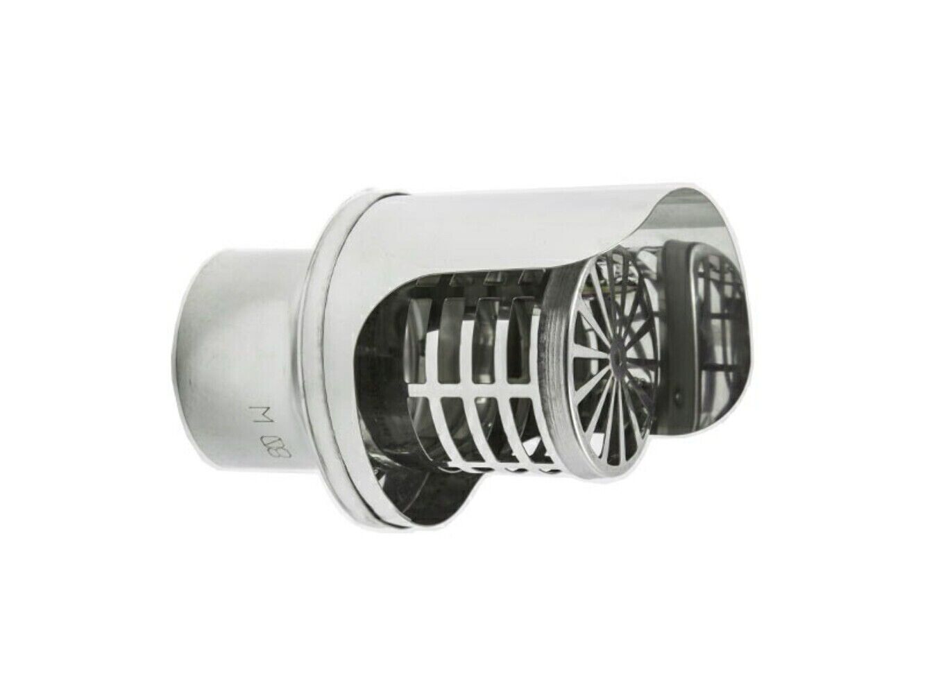 Comignolo Fumi Orizz.Pellet D. 80 Inox C/Paratia - Zinco Calabria