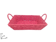 Cesta Rettangolare Regalo Festività Natale Pasqua Rossa 30 x 22 cm