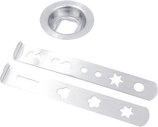 Accessori per Macchina da Carne in Acciaio Inossidabile - Set di Forme per Biscotti 8 - Accessorio da Cucina - Macchina da Carne Manuale - Ricette Creative - Inclusa Connessione - Forme per Biscotti