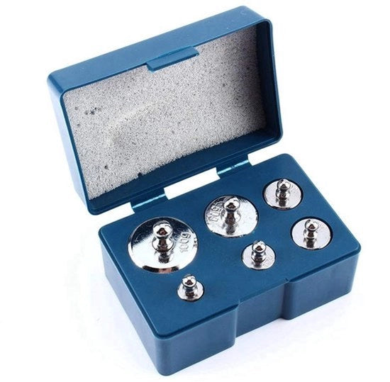 Set di pesi di calibrazione 6 pezzi - 100 g/50 g/20 g/10 g/5 g