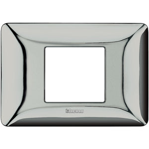 Placca Bticino Matix 2 moduli centrati cromo lucido AM4819GCR