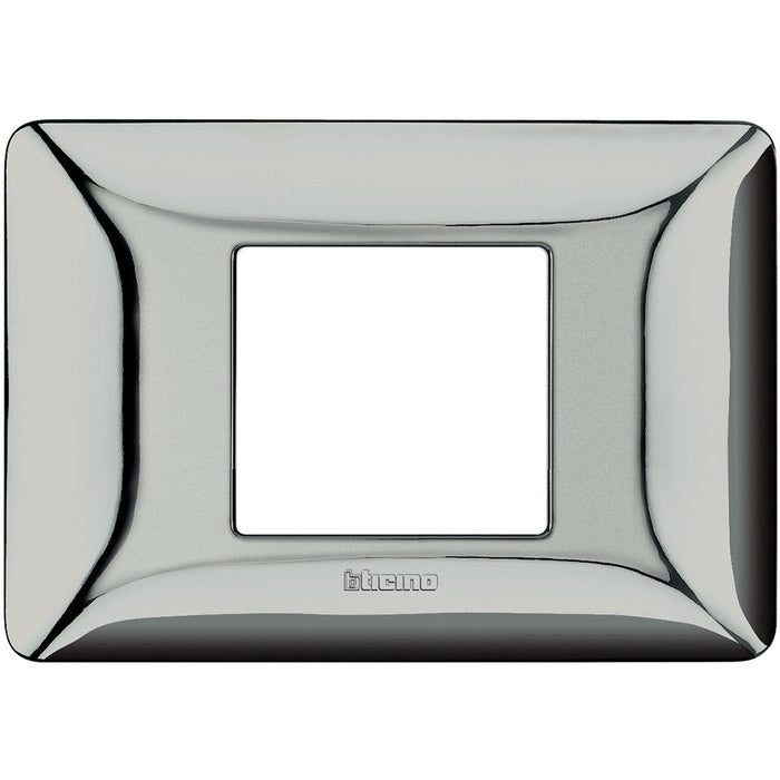 Placca Bticino Matix 2 moduli centrati cromo lucido AM4819GCR