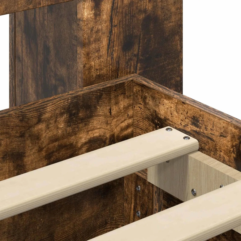 Struttura del letto con stoccaggio e testata Rovere Fumo 3433909