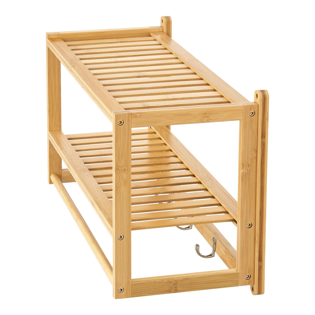 Mensola a muro per bagno bambù 30 x 55 x 225 cm naturale 03_0007046