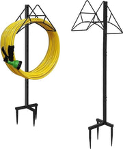 Supporto per tubi da giardino, libero stazionamento per giardino, tubo da giardino metallico rimovibile, organizzatore di conservazione per tubi da giardino, supporto per tubi da giardino pesante per giardino