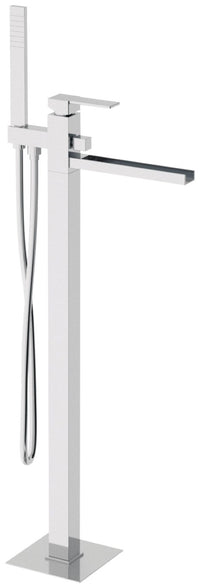 Rubinetto vasca da pavimento - serie qubika cascata