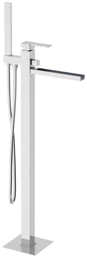 Rubinetto vasca da pavimento - serie qubika cascata