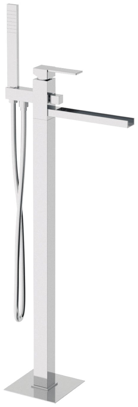 Rubinetto vasca da pavimento - serie qubika cascata