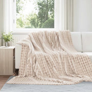 Coperte da Pile 6 pcs Beige 240 x 220 cm Panno