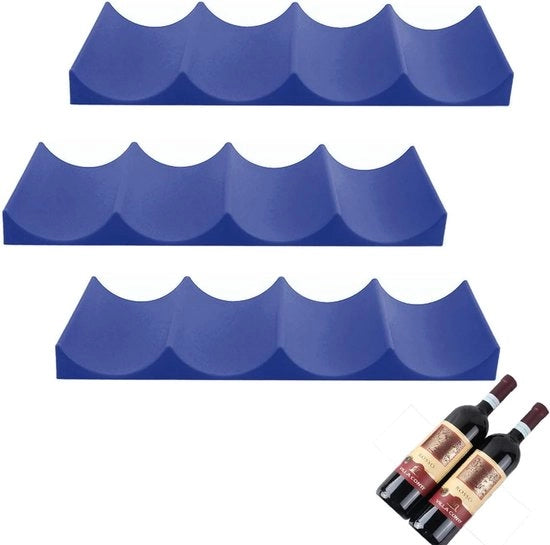 Wijnrek - Wijnrek Stacking - Wijnrechi Stacking - 3 Pezzi di Bricola Anti Slip Stile Europeo Bricola per Bottiglia di Birra Stacking - Organizzatore per Bottiglie di Vino in Plastica per Contachesti, Tavolo e Frigorifero da Cucina