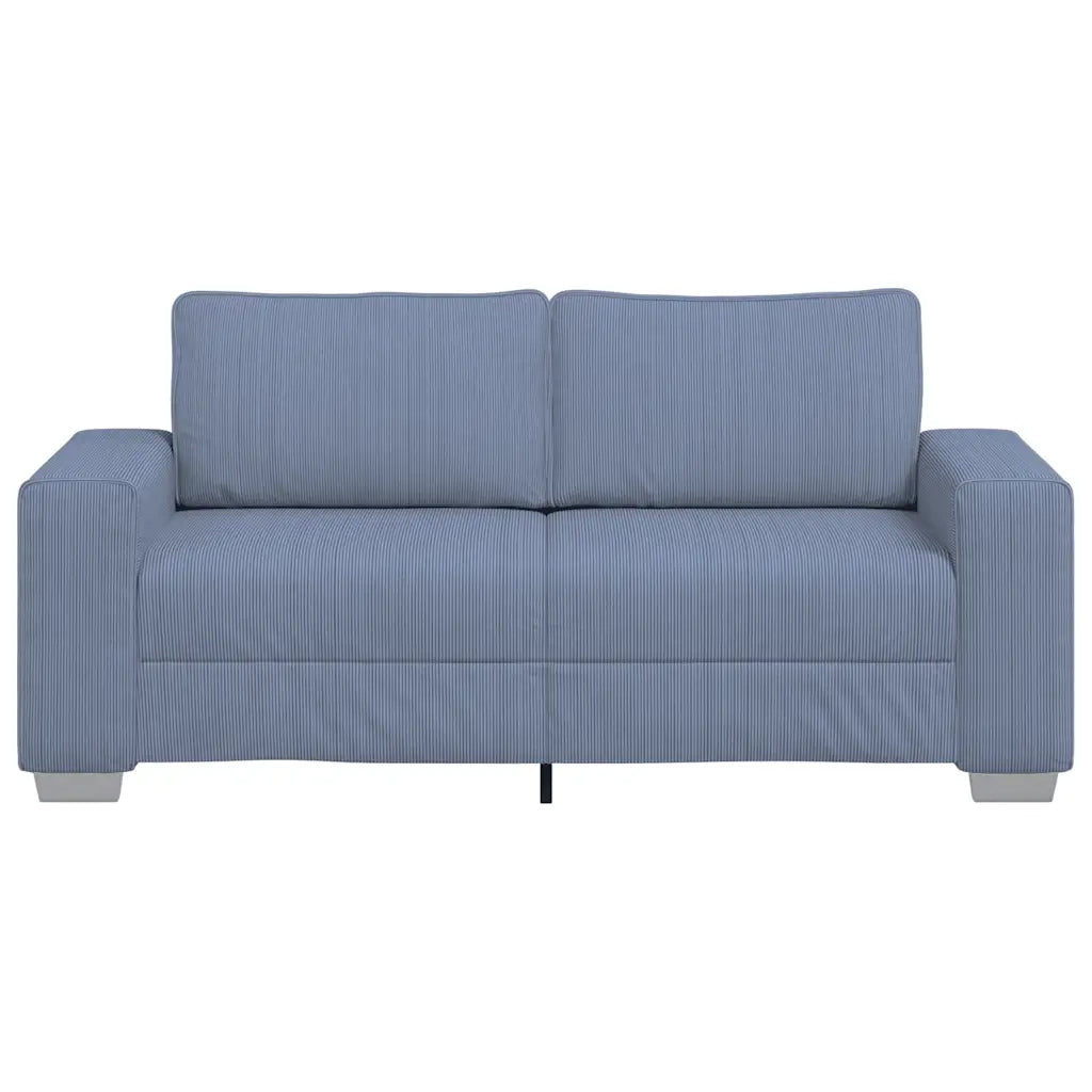 Divano Divanetto Blu 180x77x82 cm Tessuto di Velluto a Coste 4105203