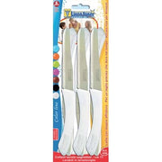 COLTELLO TAVOLA SUPER DE LUCA - MANICO PLT/INOX CM 11 CF=PZ 6 COLORI ASSORTITI- 5 confezioni