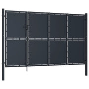 Cancello da Giardino in Acciaio 350x150 cm Antracite 144538