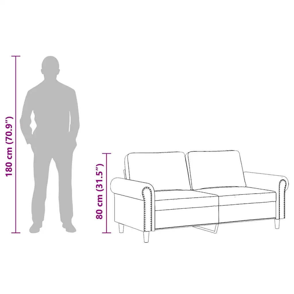 Divano | Divano da soggiorno | Sofa a 2 Posti giallo 140 cm in Velluto