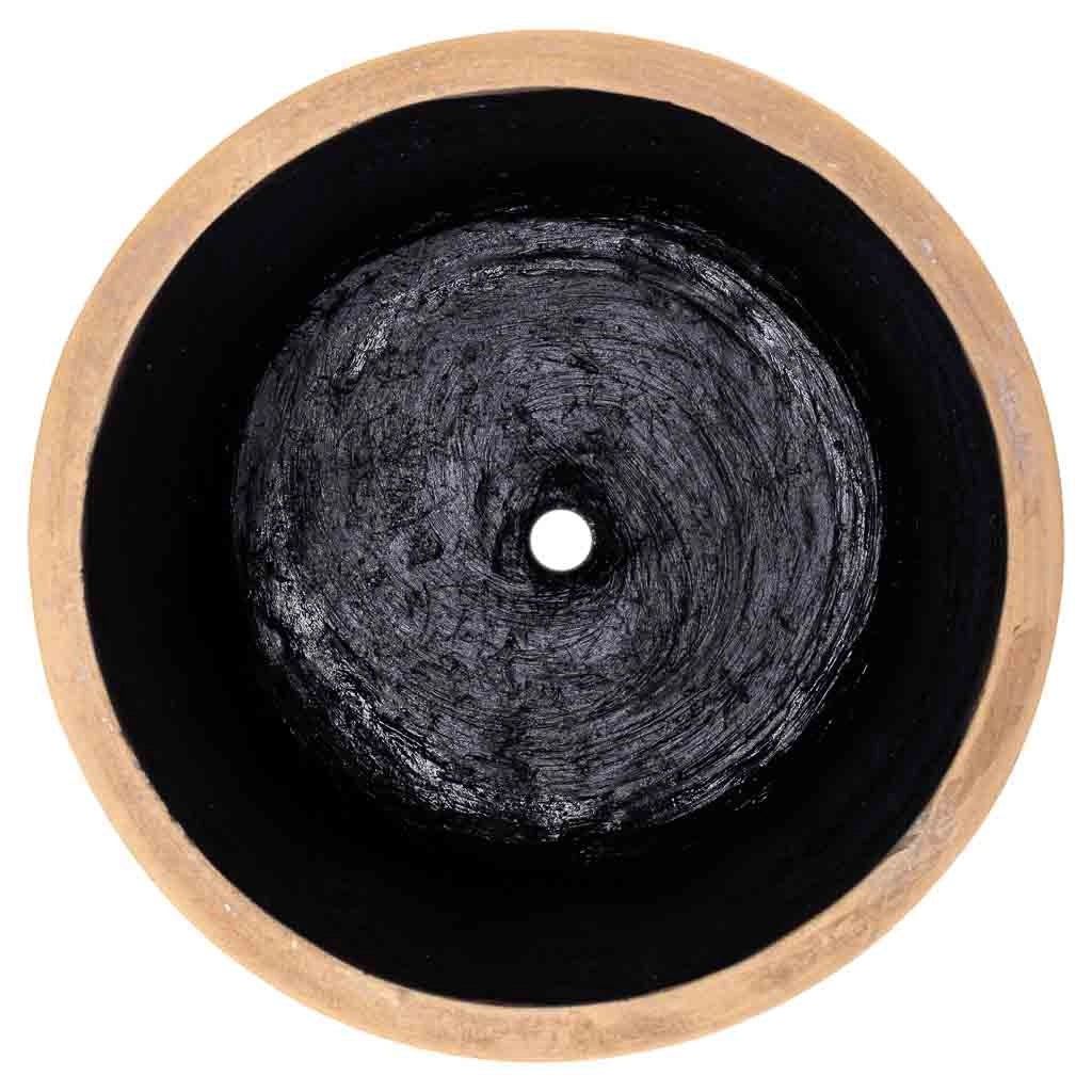 Fioriera in fibra di vetro marrone 36x36x37,5 cm