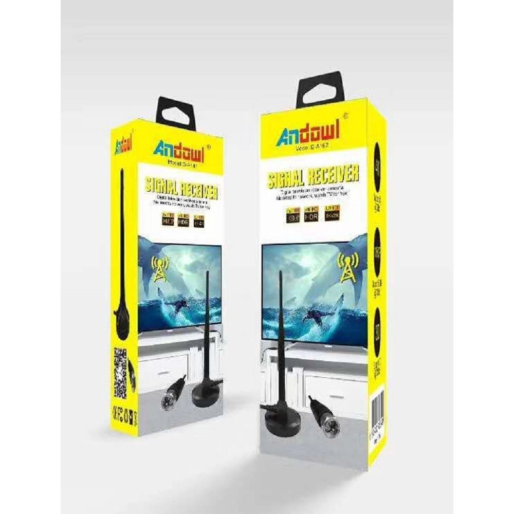 Trade Shop - Antenna Di Segnale Tv Per Interni 1080p Base Magnetica Con Cavo Coassiale Q-a162 -