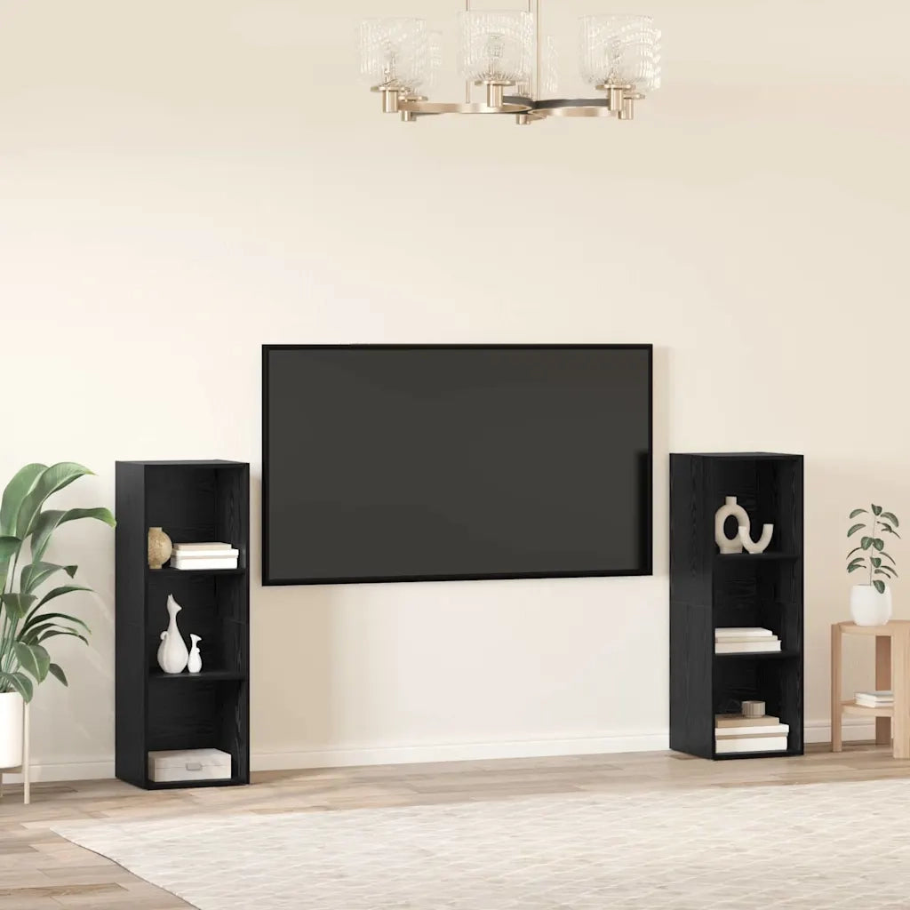 Set mobile TV 2 pcs Rovere Nero 107 x 35 x 37 cm 3393547
