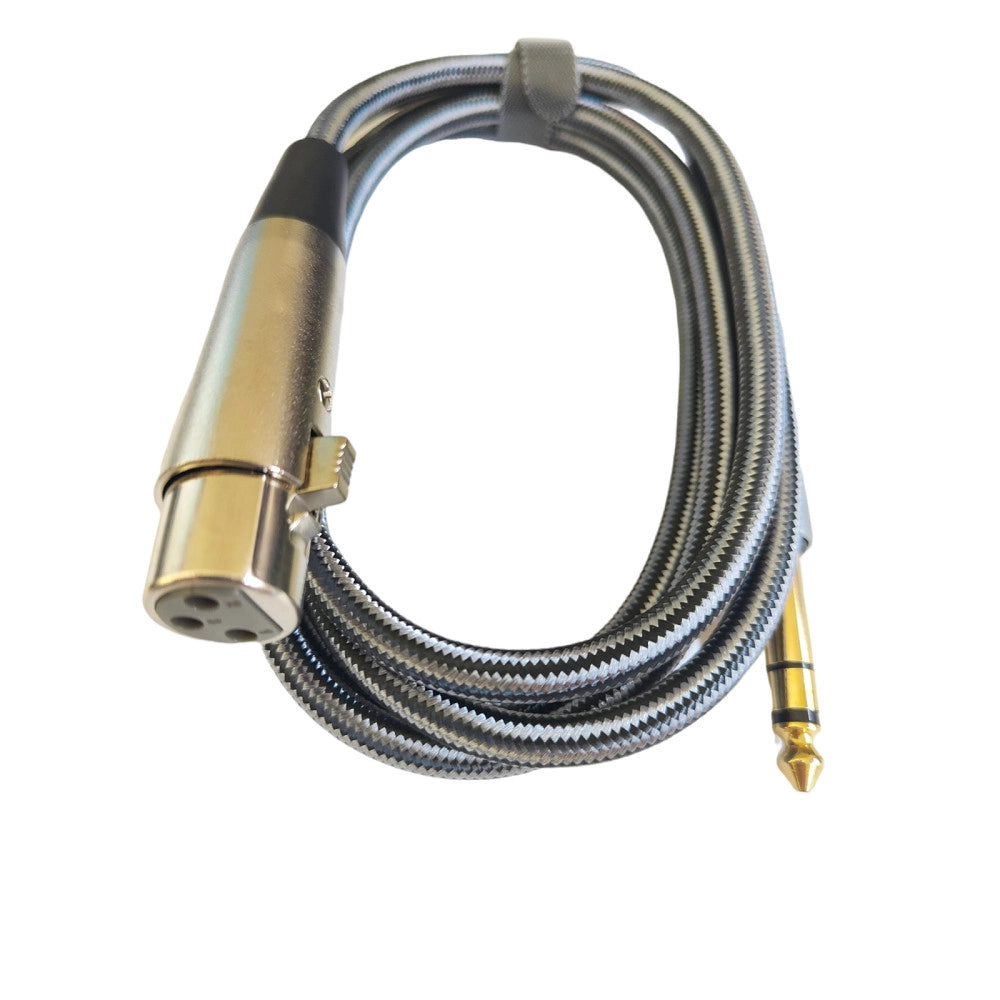 Trade Shop - Cavo Adattatore Audio 1.5mt Microfono Xlr Femmina A Trs Maschio Da 6,35mm Kl6305 -