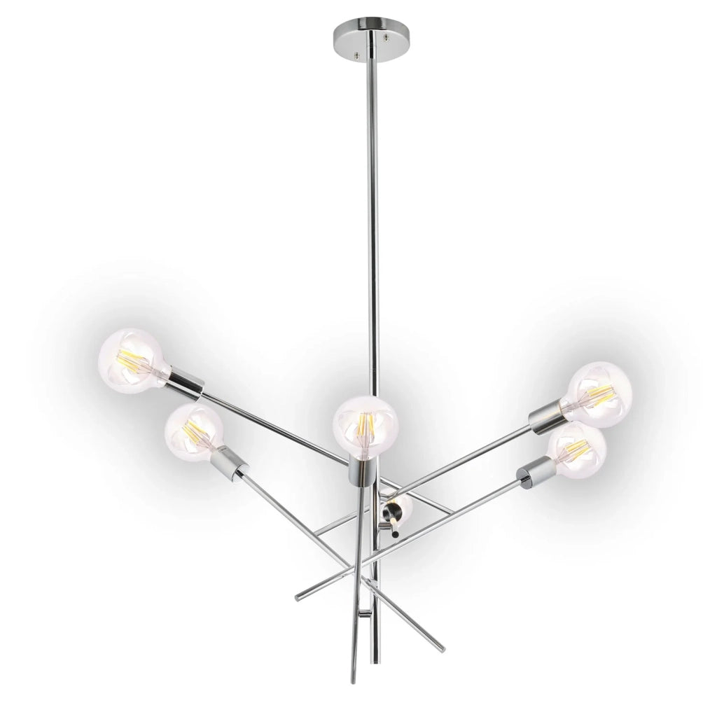 LÚZETE - LÁMPARA DE TECHO EROS 6 LUCES CROMO