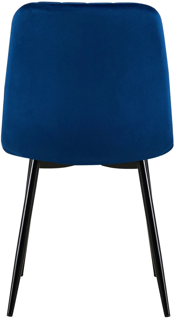 Sedia Dijon in velluto o tessuto Velluto,blu