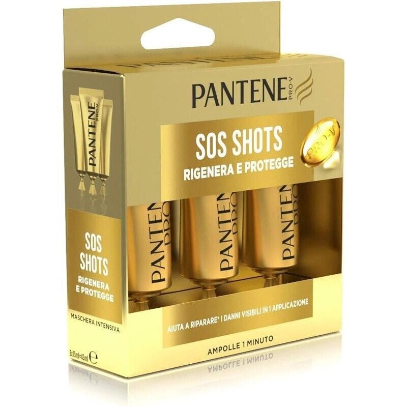 PANTENE PRO-V SIERO MASCHERA IDRATANTE CHERATINA RISTRUTTURANTE PER CAPELLI DANNEGGIATI INTENSIVO 3X15 ML