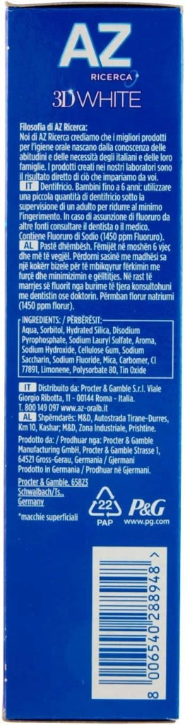 AZ COMPLETE DENTIFRICIO IN FORMATO DA 65 ML WHITE & COOL