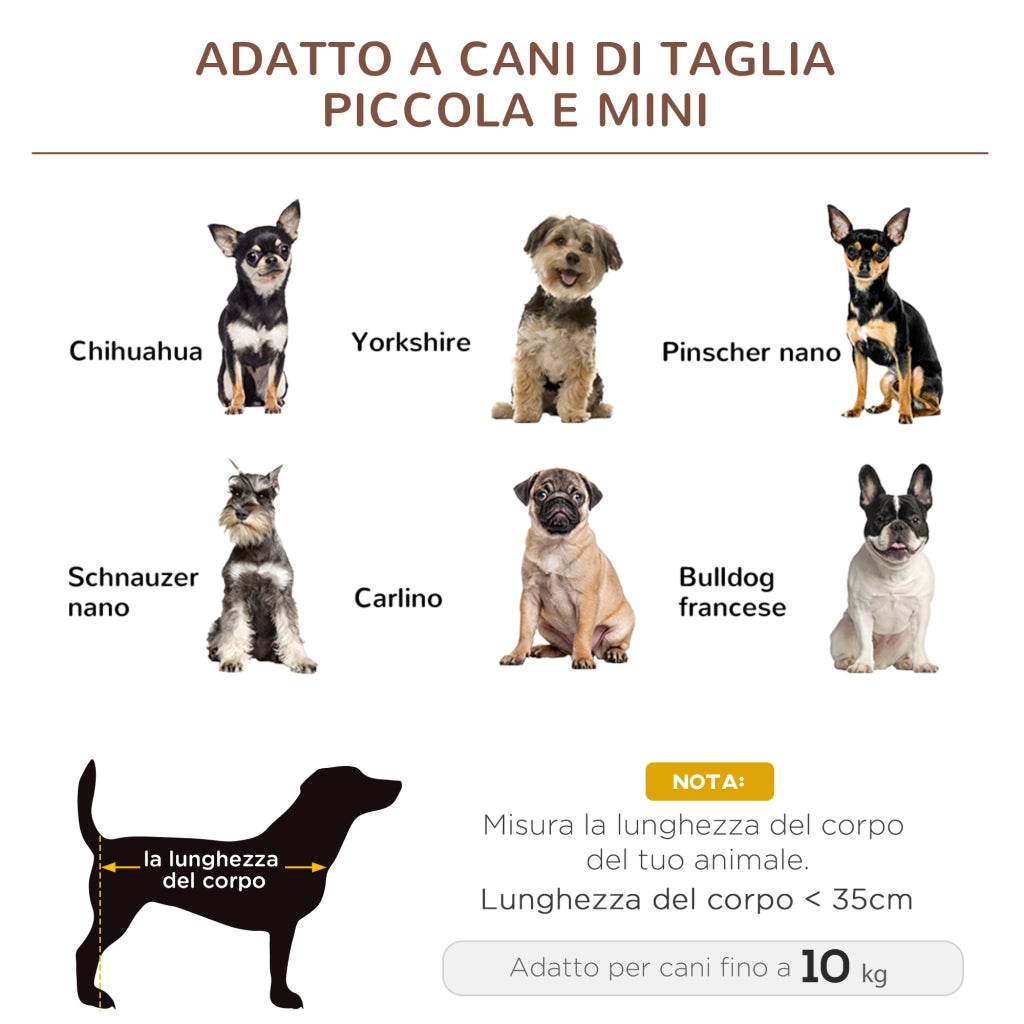 Lettino per Cani Rialzato ¨C Zephmum ¨C Acciaio e Tessuto, 61x46x18 cm, Nero e Caff¨¨