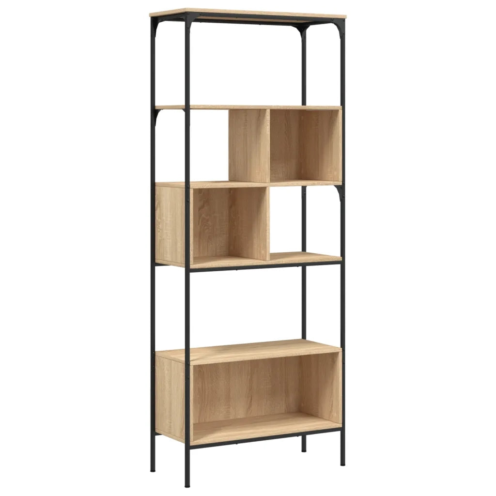 Libreria 5Ripiani Rovere Sonoma 76x33x188,5cm Legno Multistratocod mxl 85751