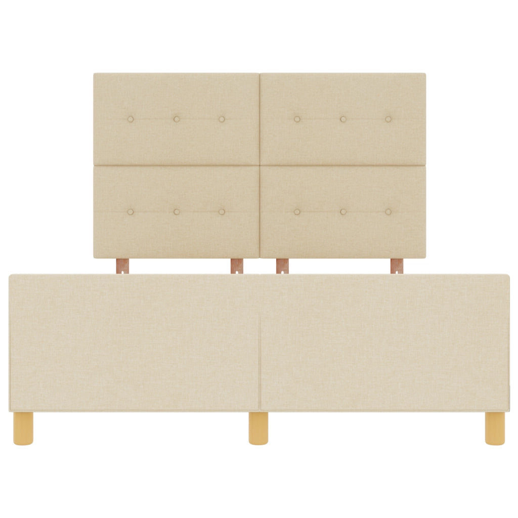 Struttura letto  crema 140x200 cm in tessuto