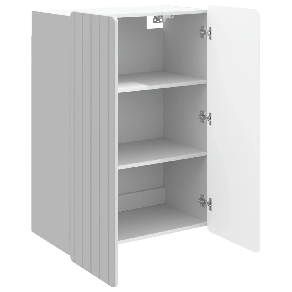 Mobiletto a muro Bianco Lucido 66 x 34,5 x 92 cm 898229