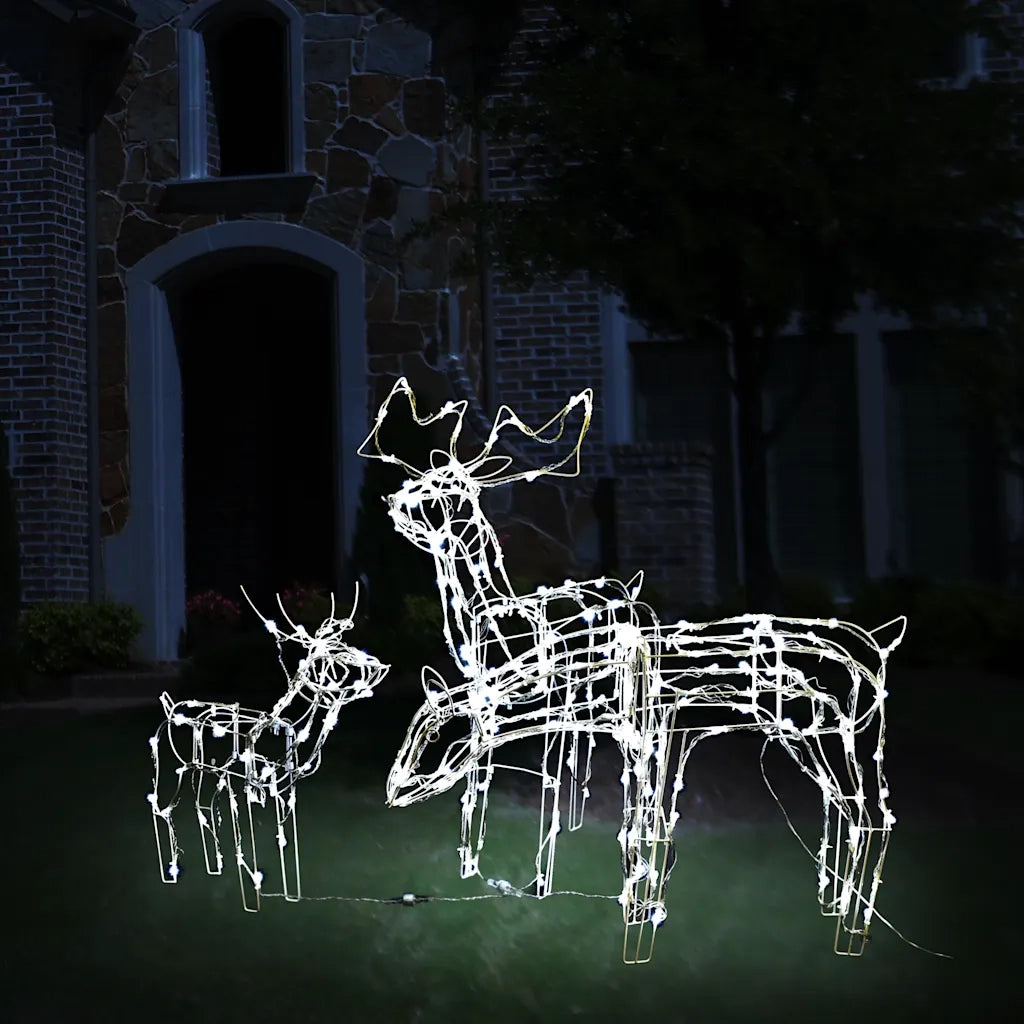Decorazioni di Natale a Forma di Renne 3 pz 229 LED cod mxl 37089