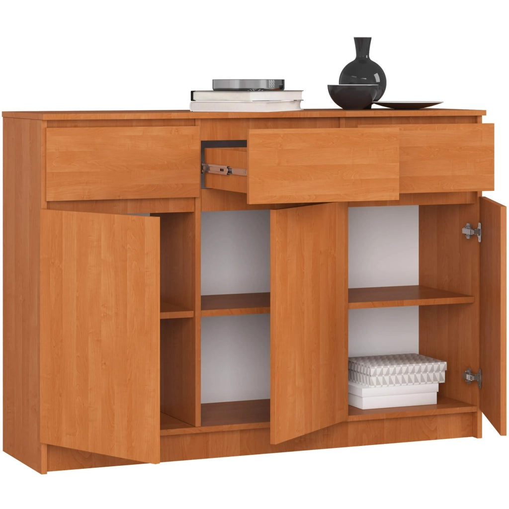 Cassettiera AKORD K140 Ontano 138 cm 3 ante 3 cassetti 138x40x99 cm